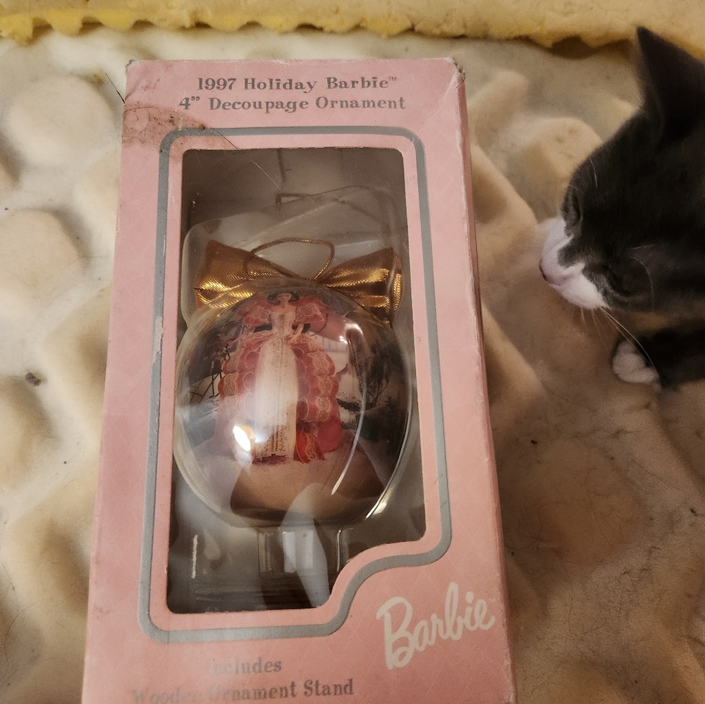1997 barbie holiday ornament